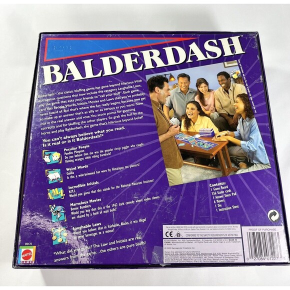 Balderdash The Classic Bluffing Board Game Hasbro Vintage 2003 - Picture 3 of 16